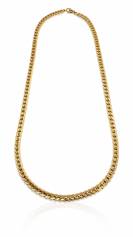 Cadena Cubana Gold - Enchapada 18k