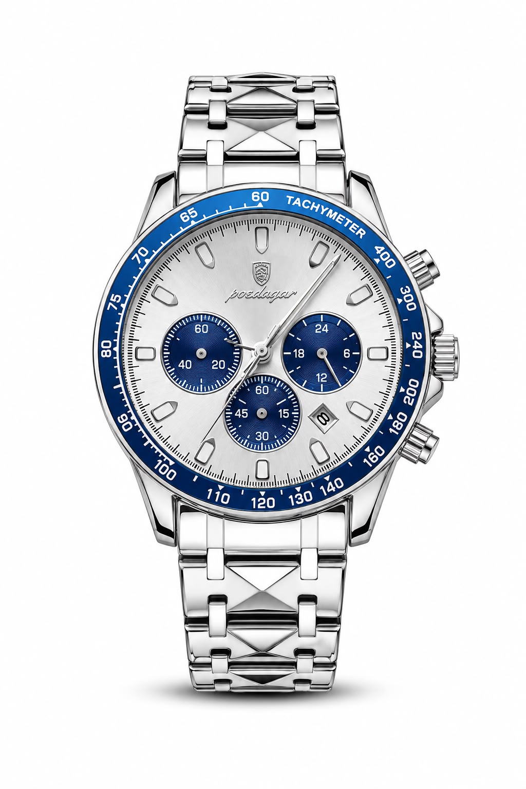 Reloj Poedagar 815 Chronograph - White Blue