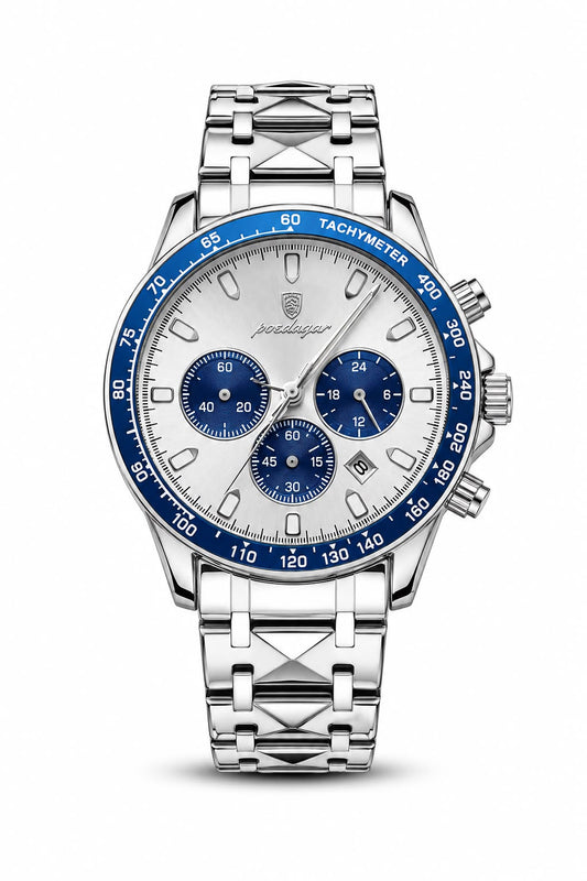 Reloj Poedagar 815 Chronograph - White Blue