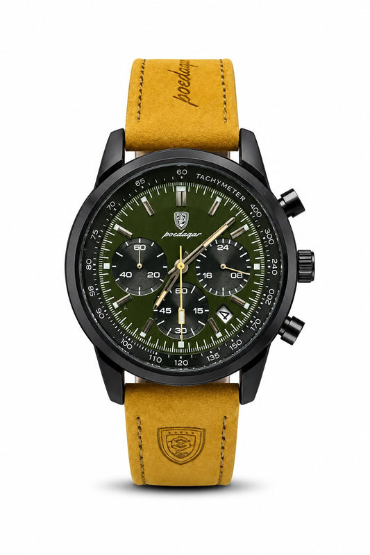Reloj Poedagar 921 Chronograph - Verde militar