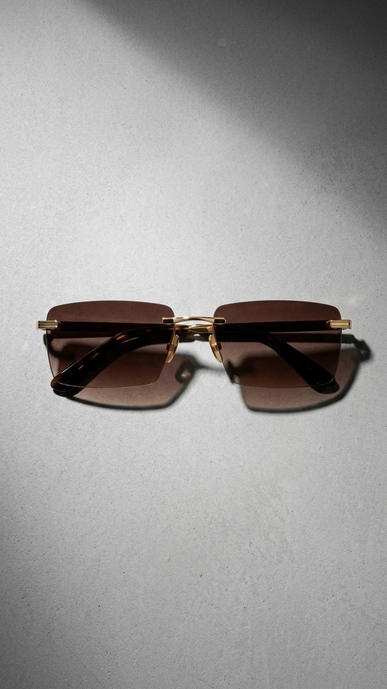 Gafas de sol sobre una superficie de cemento