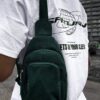 Bag en verde oscuro de pana - Imagen 5